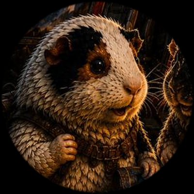 Retrato del cuyo blanco con manchas, el explorador
